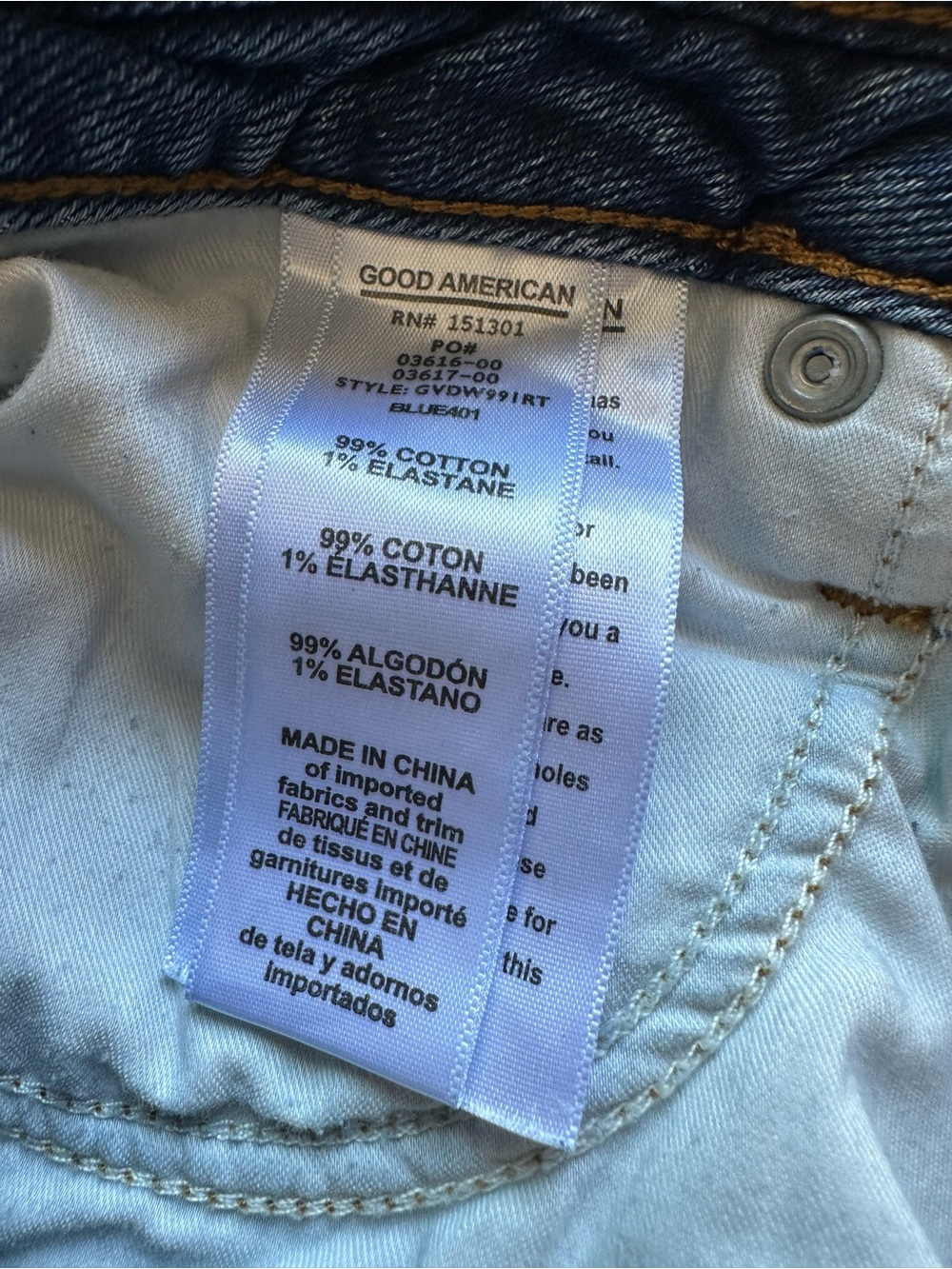 Good American Good Vintage Ripped Straight Ankle Jeans Blue Size 8/29 - Picture 9 of 9
